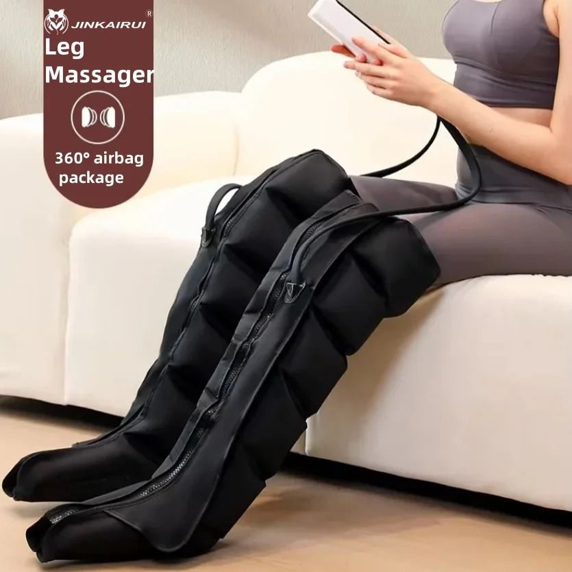 Electric Air Pressure Leg Massager Deep Kneading Calf and Foot with Remote Control