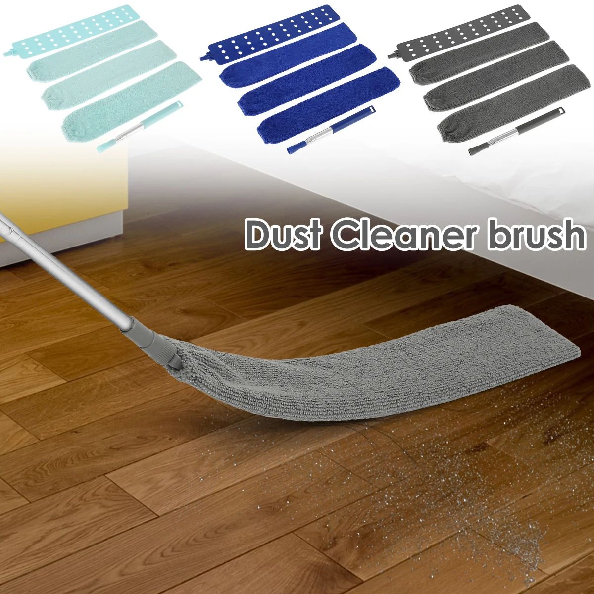 Ultra-Slim Retractable Gap Dust Cleaner with Microfiber Head