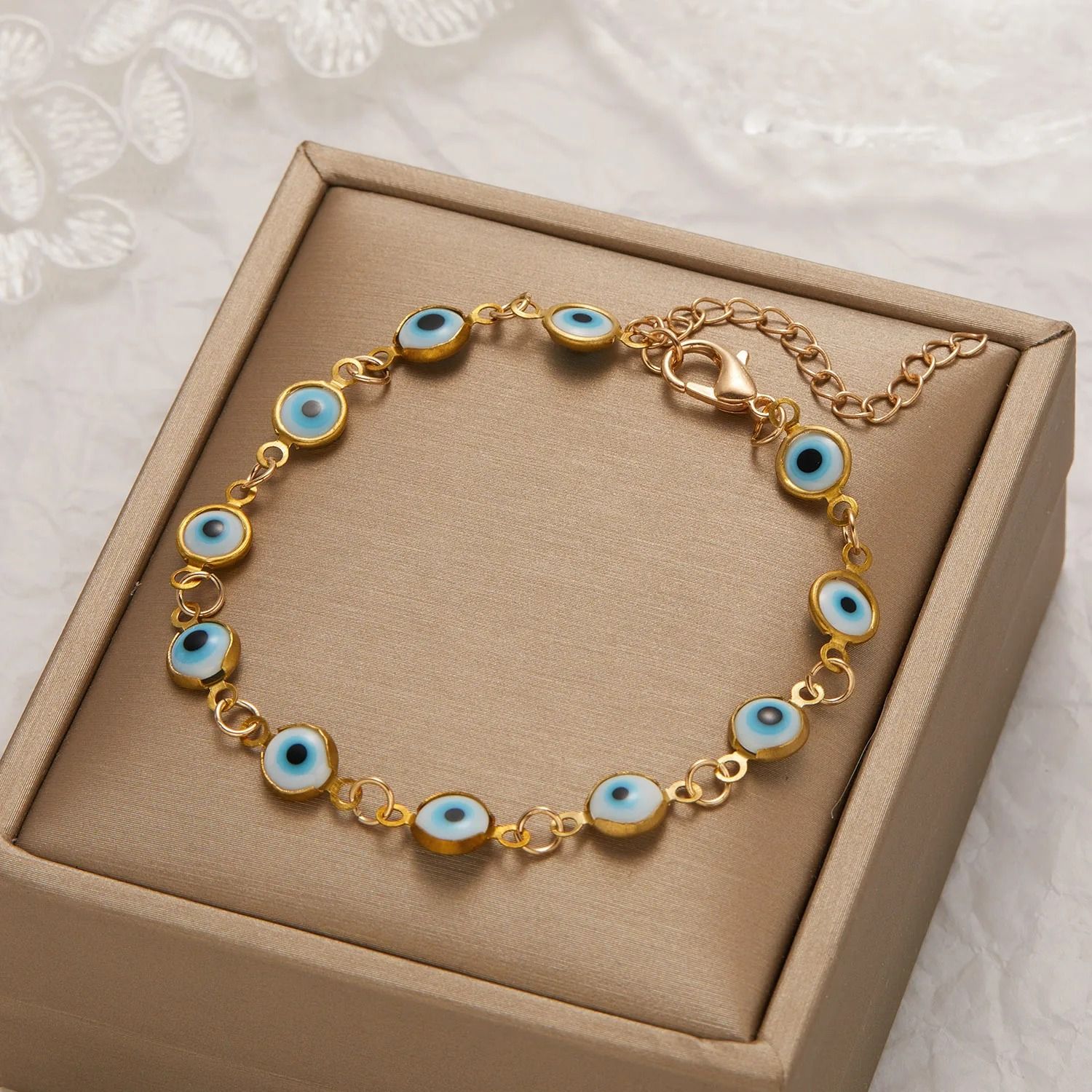Lucky Turkey Evil Eye Adjustable Bracelet for Men and Women