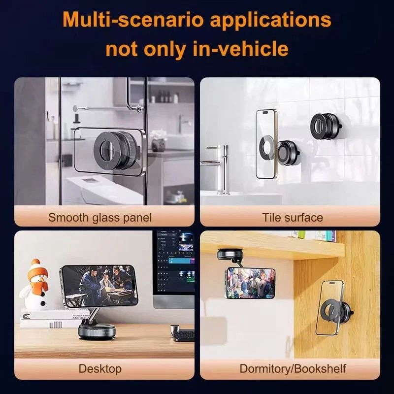 FlexMount Magnetic Car Phone Holder with 360 Degree Adjustable Vacuum Base