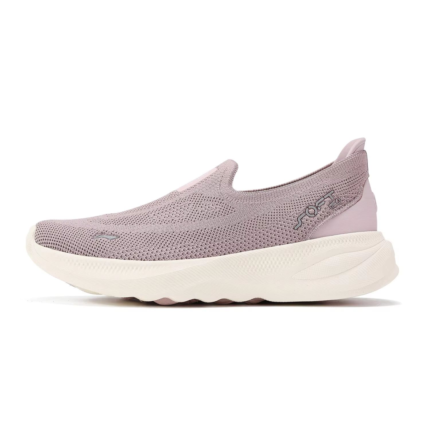 Li-Ning Soft Go 2 Knit Women Slip On Walking Shoes Breathable Lightweight Sneakers