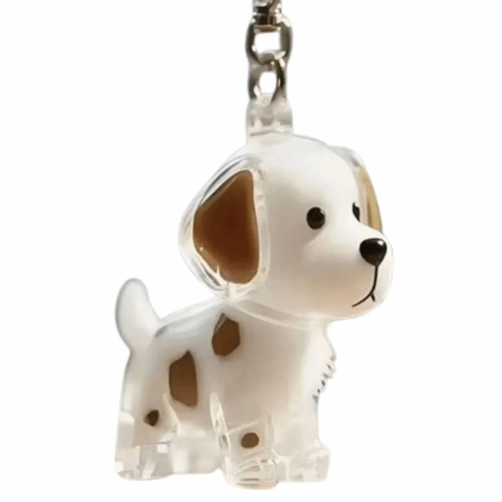 Cartoon Puppy Hair Keepsake Keychain