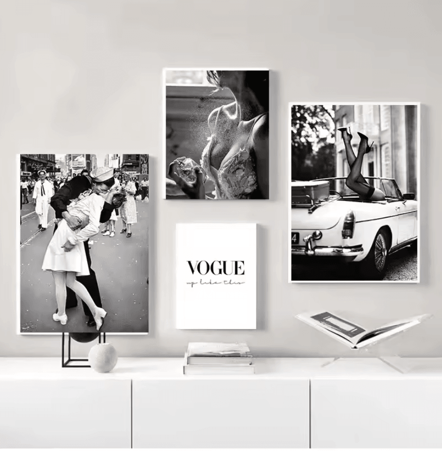 Vintage Perfume Lady Canvas Poster – Elegant Fashion Wall Art Decor