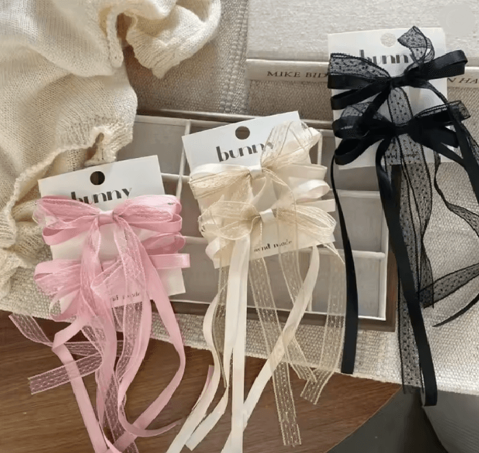 SilkLace Ribbon Bow Hair Clip