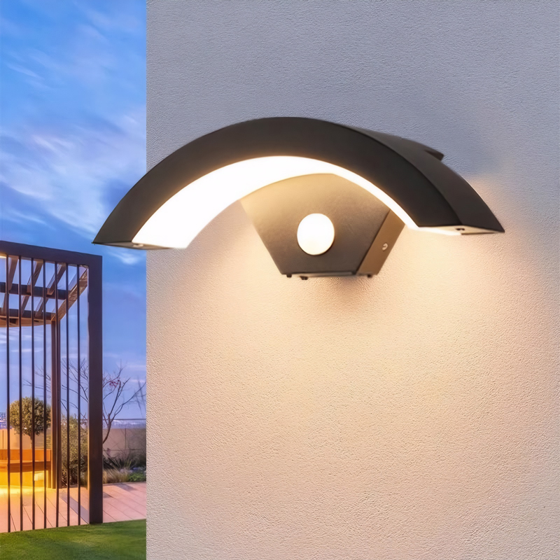 Aluminum LED Wall Light Outdoor Motion Sensor, Waterproof Garden, Corridor, Stairs, Interior Wall Lamp Fixture
