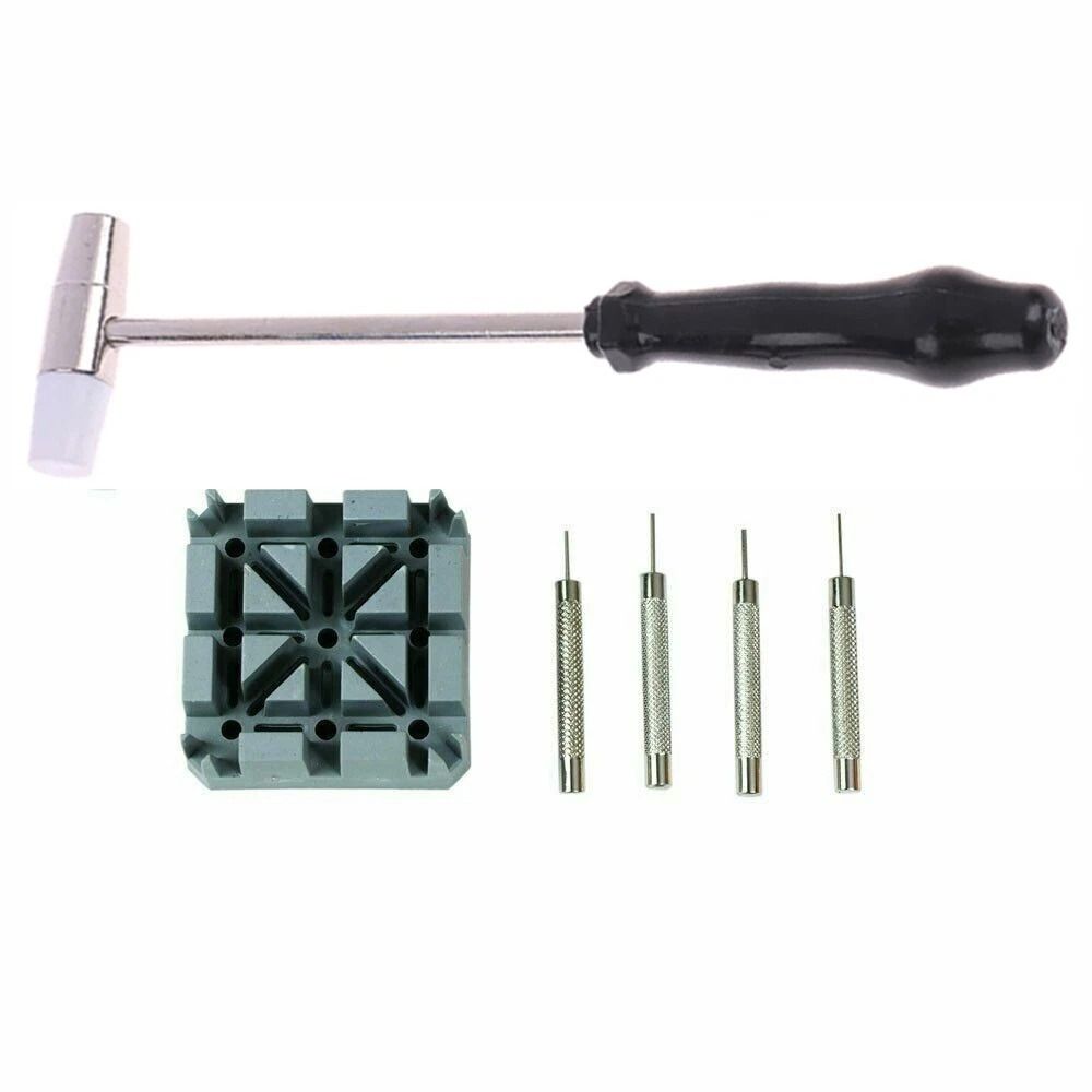 Watch Strap Holder, Watch Repair Band Link Remover Tool Kit, Hammer Punch Pins