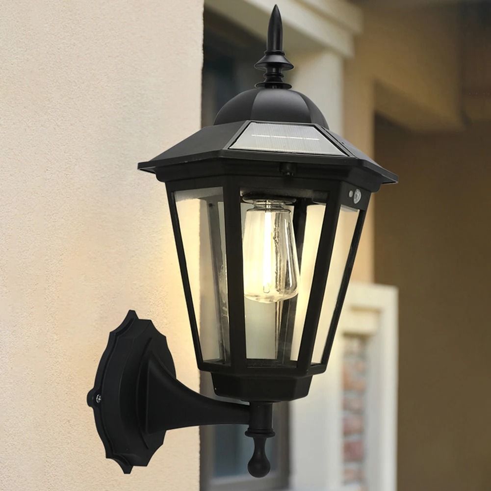 Vintage Solar Flame Hanging Lantern | IP65 Waterproof 400LM LED Outdoor Wall Lamp for Patio, Fence & Garden
