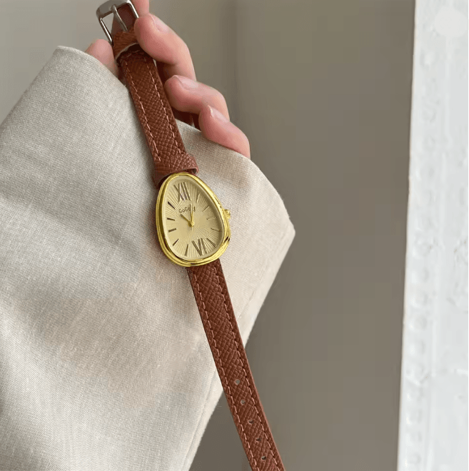 Scarlet Serpent Luxury Women Red Leather Strap Quartz Watch