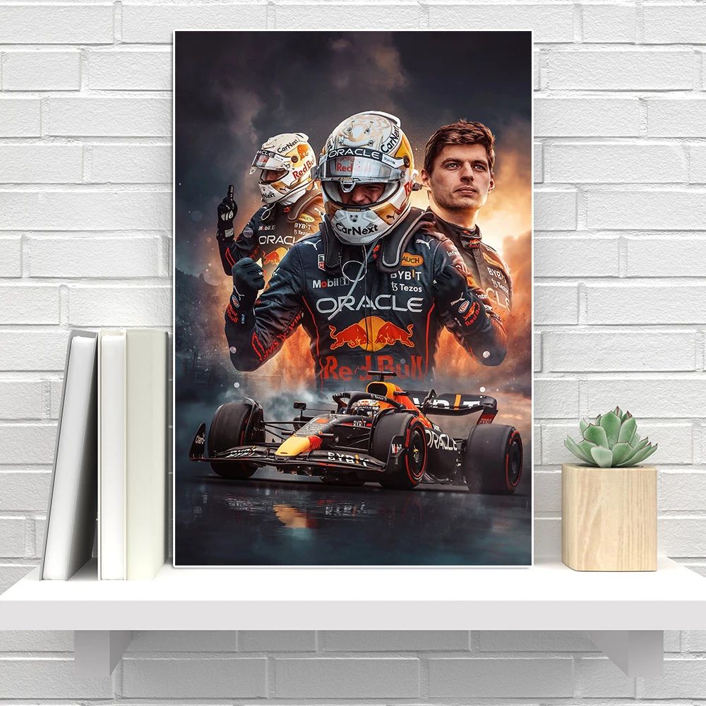 Verstappen F1 Graffiti Canvas Wall Art