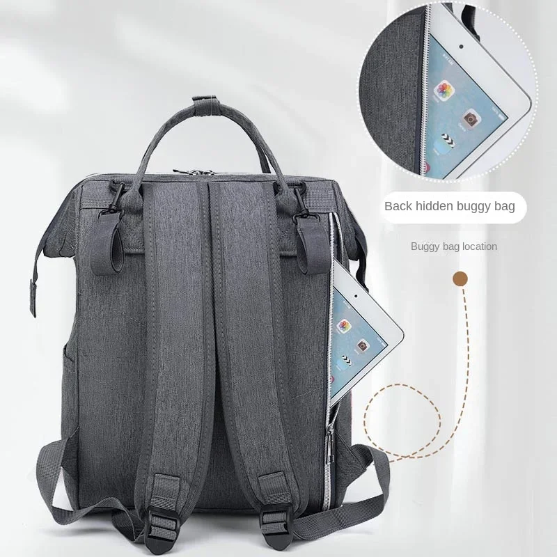 Large Capacity Mommy Diaper Bags, Convenient Baby Nursing Bag, Baby Stroller Hanging Backpack with Changing Mat