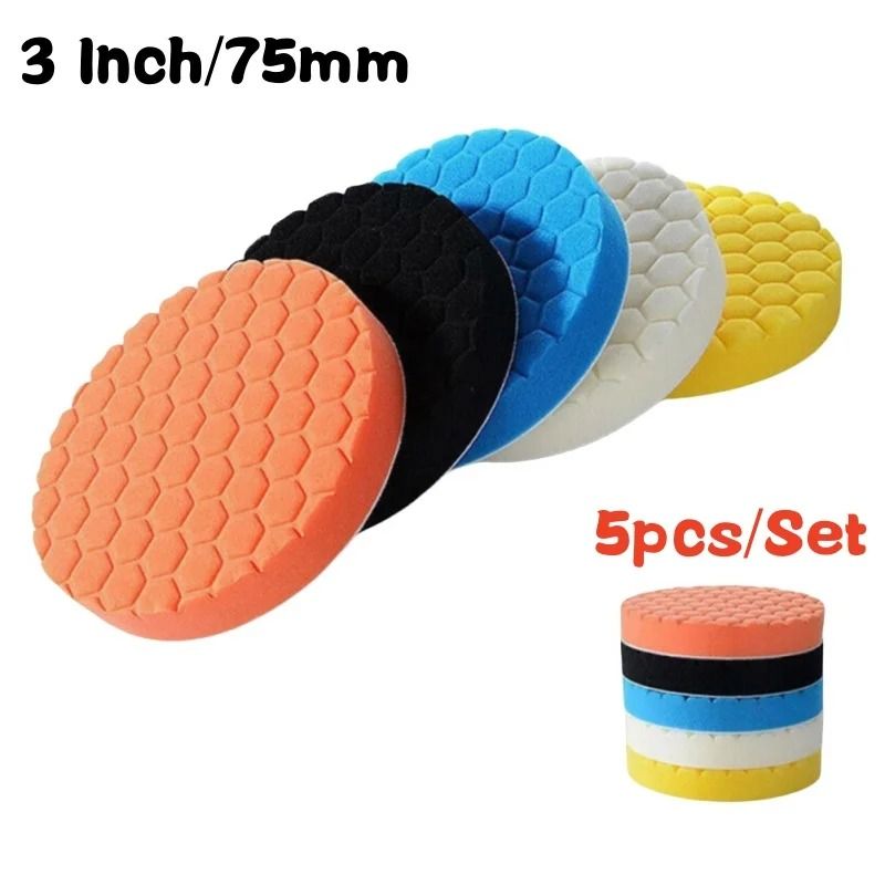 ShinePro 5 Piece Car Polishing Pad Kit for Drill and Polisher