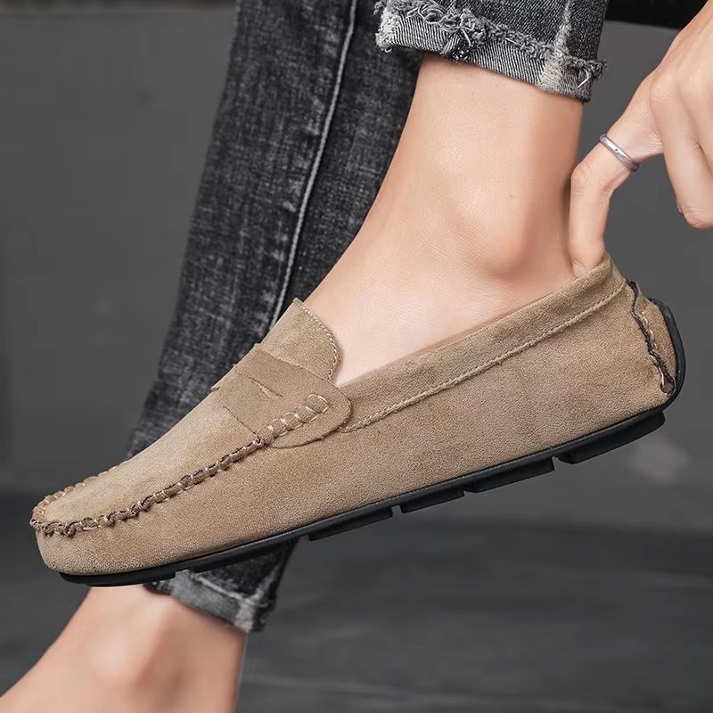 Men's Suede Casual Slip On Loafers Breathable Driving and Boat Shoes