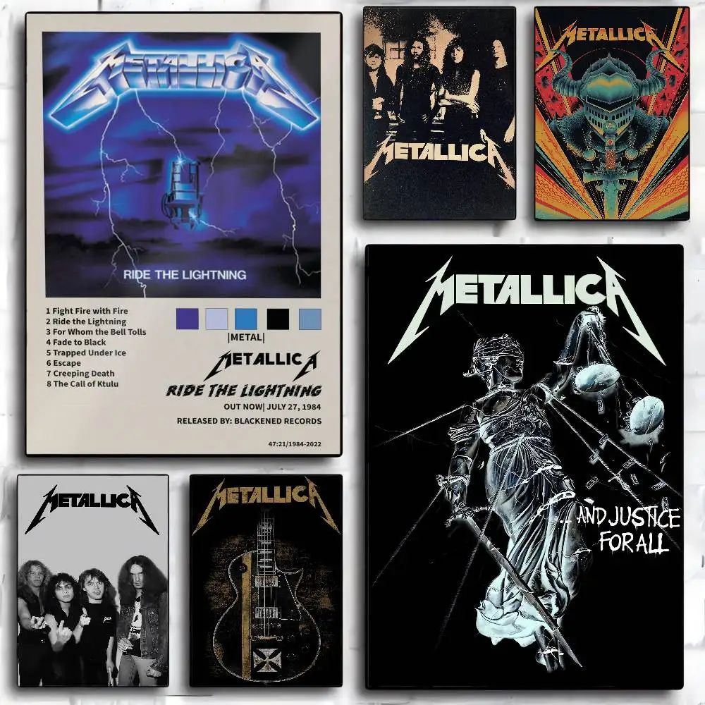 Metallica Band Poster Wall Sticker Classic Rock Music Room Decor