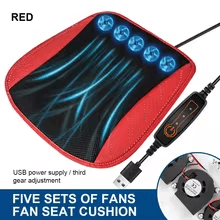 Universal USB-Powered Car Seat Cooling Cushion Ventilated Summer Seat Pad with Fast Blowing Fans