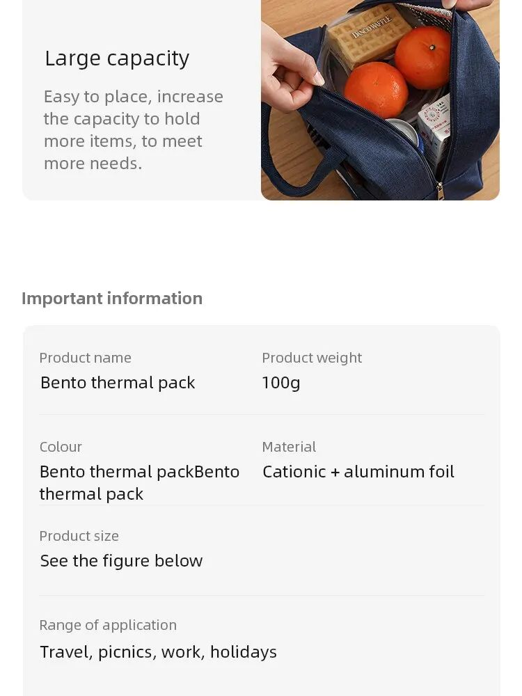 Insulated Canvas Lunch Tote Bag
