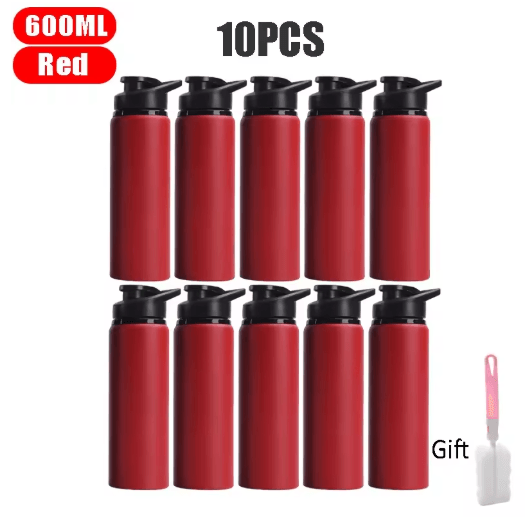 600ml Stainless Steel Sports Water Bottle Leak Proof Durable Outdoor Flask