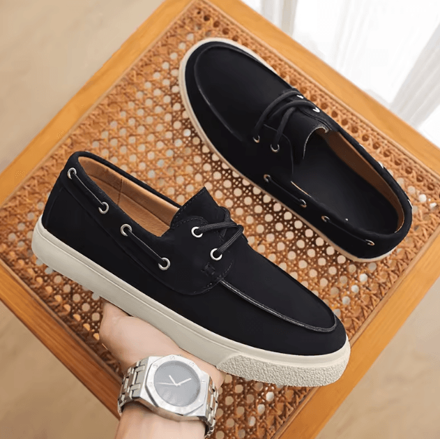 Genuine Leather Mens Handmade Casual Loafers Breathable Slip On Walking and Driving Shoes