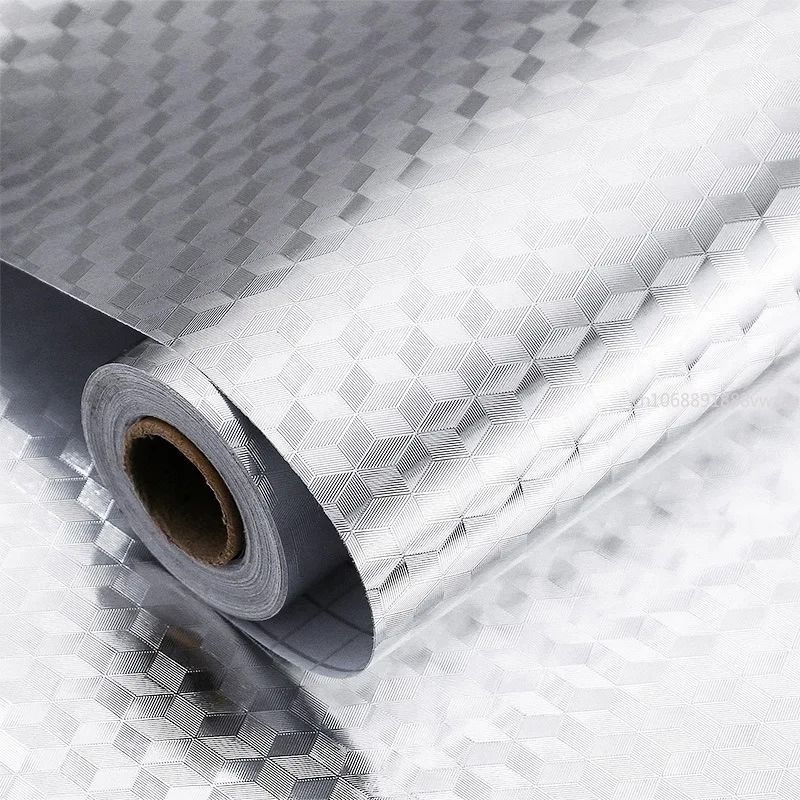High-Temperature Self-Adhesive Aluminum Foil Paper – Waterproof and Oil-Proof Kitchen Backsplash Sticker
