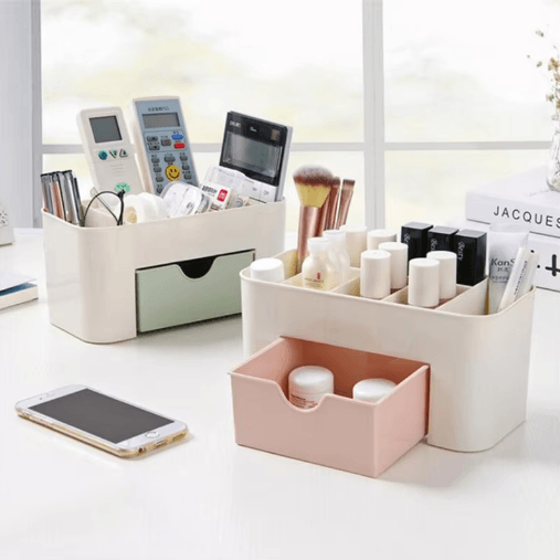 Multifunctional Nail and Cosmetic Storage Box Desktop Organizer for Beauty Accessories