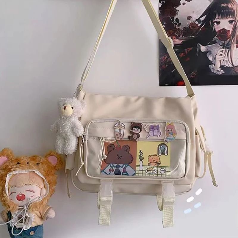 Japanese Style Kawaii Itabag Large Nylon Tote Shoulder Bag for Girls
