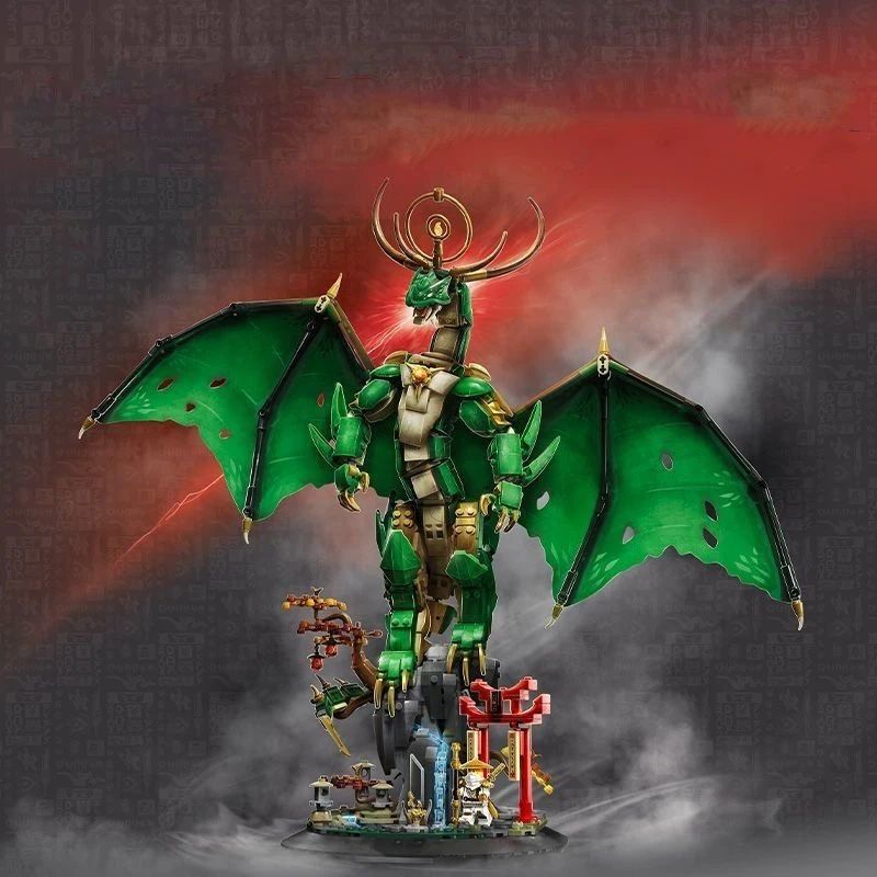Master Wu Divine Dragon Mech Building Set – 1650 Piece Dragon Mech Robot Toy for Kids