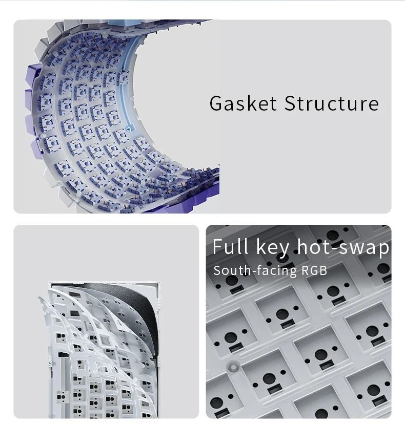 Compact Mechanical Keyboard – Tri-Mode Connectivity & Hot-Swappable Switches