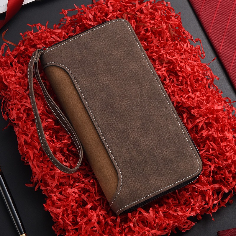 Mens Multi Functional Long Wallet Large Capacity Zipper Coin Purse & Mobile Phone Bag