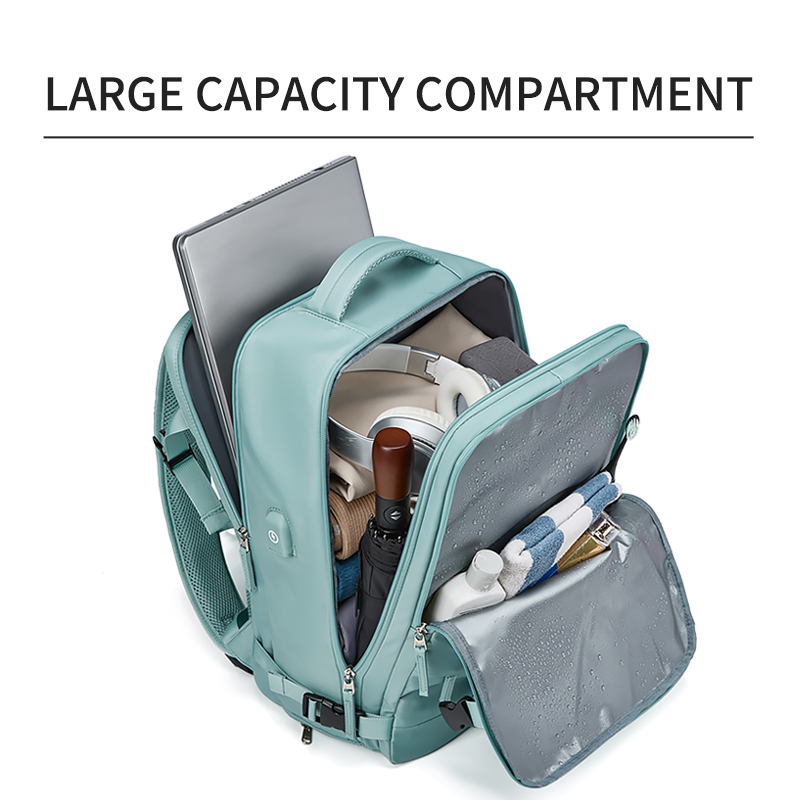 Waterproof Business Laptop Backpack, Women Travel Backpack with Shoe Bag