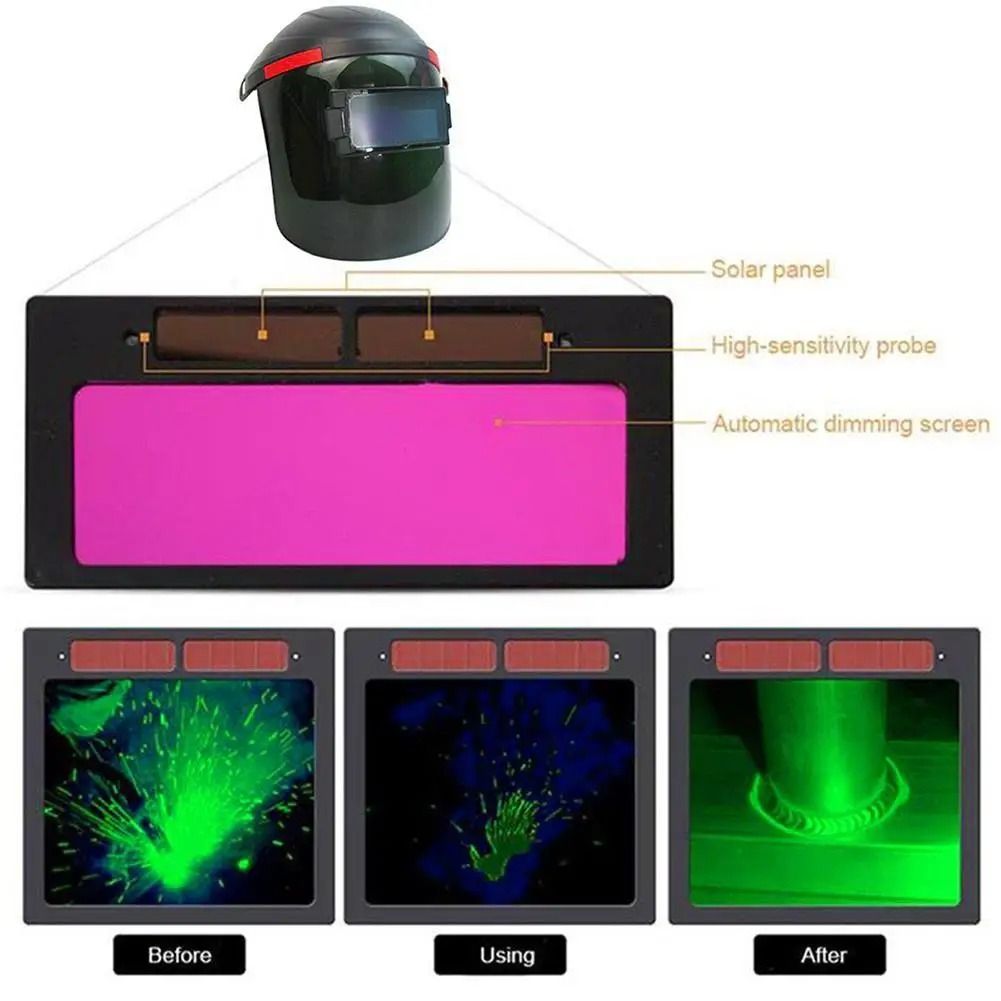 Solar Auto Darkening Welding Helmet with Protective Lens