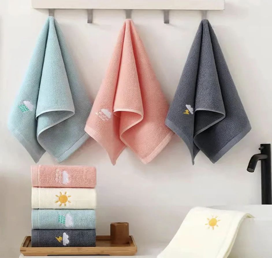 Cotton Hand Towel Set Soft Absorbent Bathroom Towels Pack Quick Dry