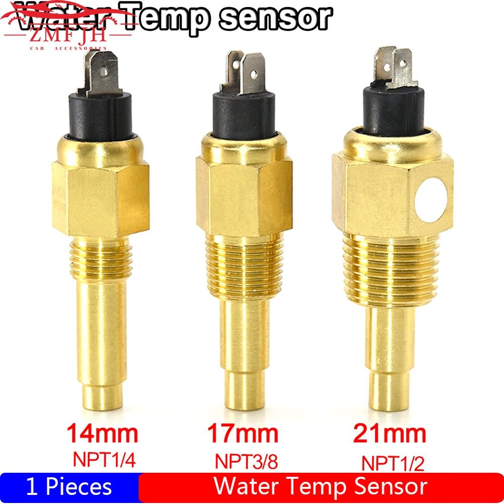 Universal Water Temperature Sensor 3/8NPT & 1/2NPT – Precision VDO Water Temp Sensor for Cars, Trucks & Boats