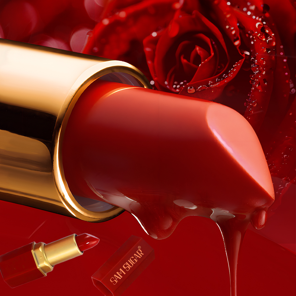 Velvet Lipstick Set Pearlescent Glitter Matte Texture Gold Bar Tube Valentine's Day Gift