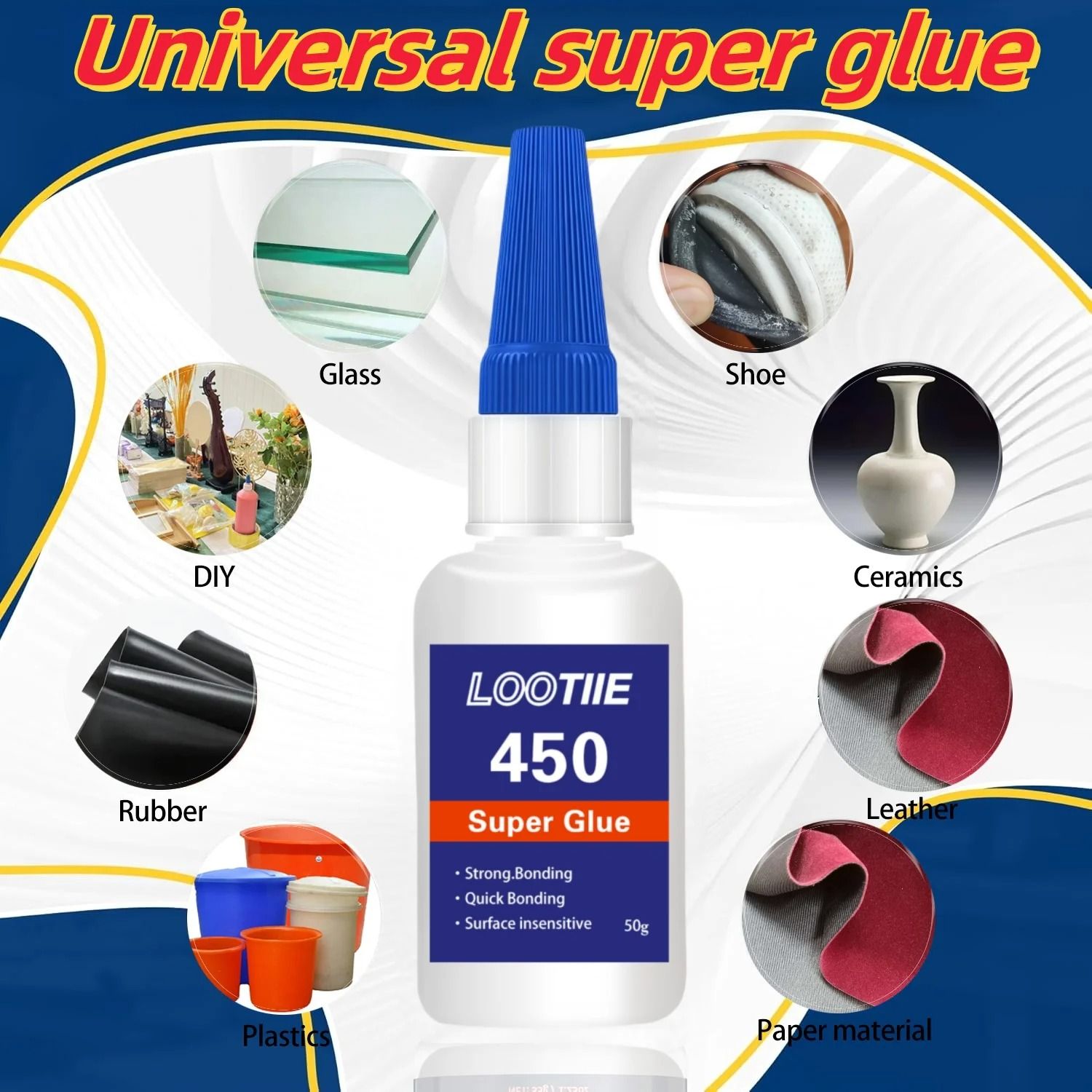 50g (1.76oz) Multi-Purpose Super Glue – Transparent Strong Adhesive