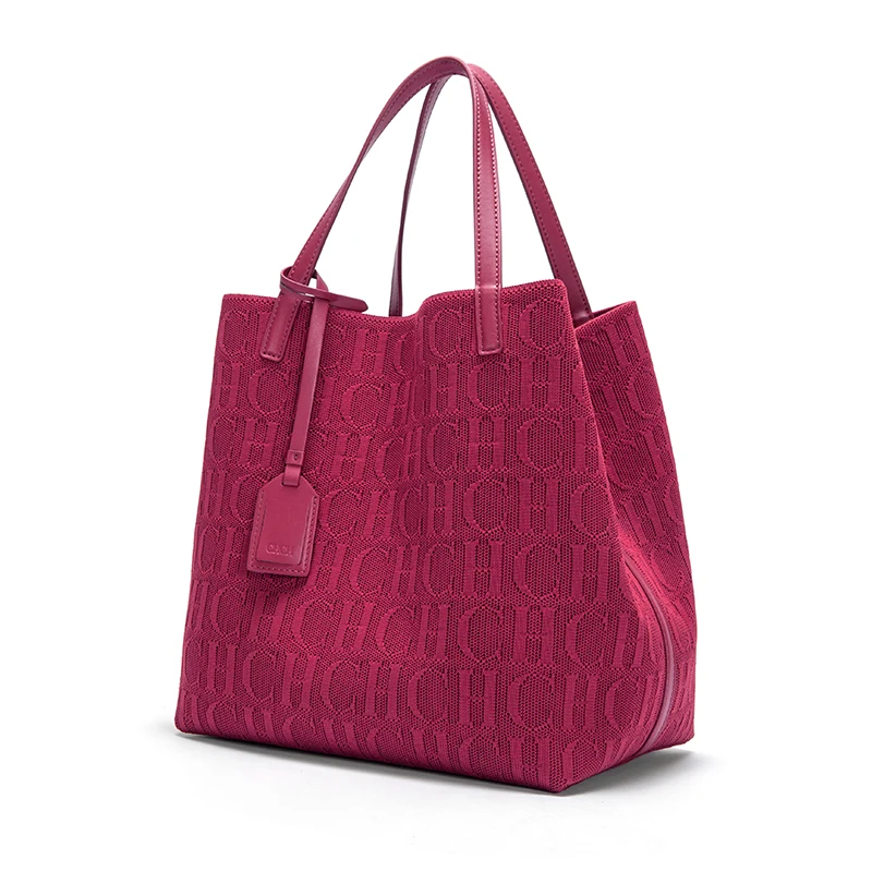 High Quality Craft Large Capacity Handbag, Fashion Classic New Pure Color Outer Pocket Ladies Handbag