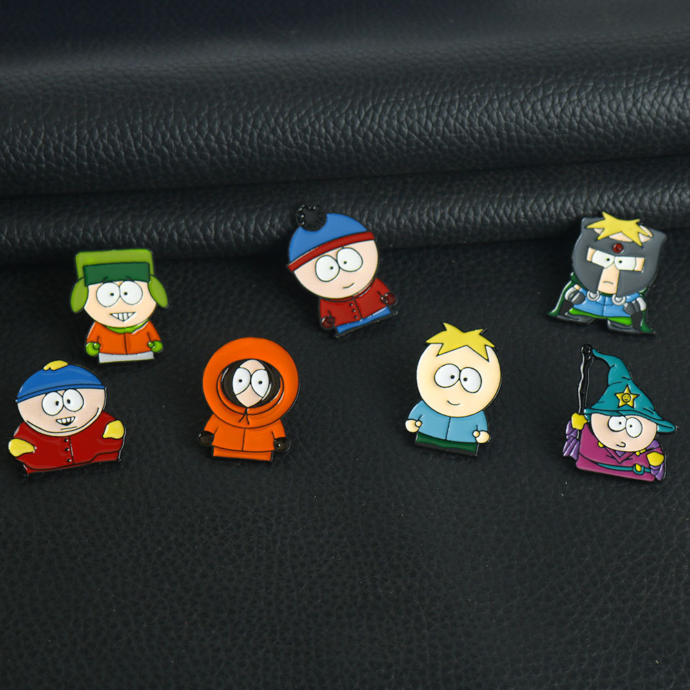 Cartman Cartoon Lapel Pins Set for Backpacks Jackets and Gifts