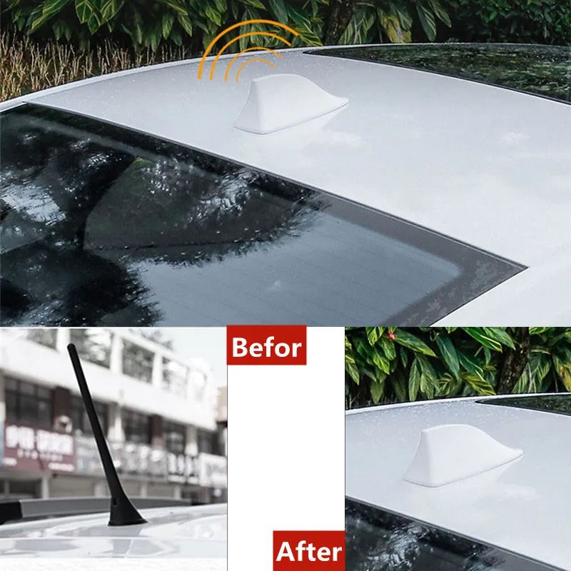 Sleek Shark Fin Antenna Cover – Universal Car Roof Radio Signal Aerial Upgrade
