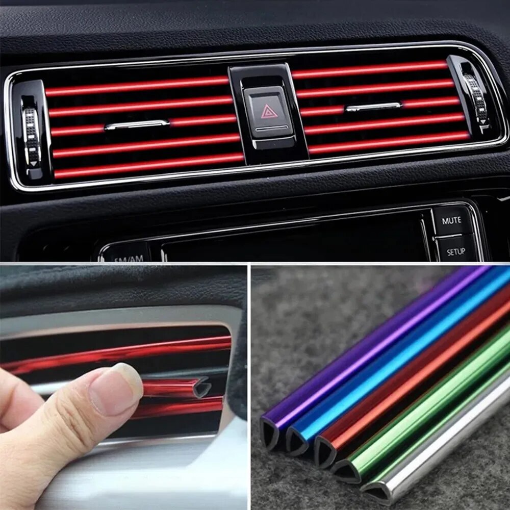 U Shape Car Air Conditioner Outlet Trim Stylish Moulding Edge Protector for Car Door & Corner Styling