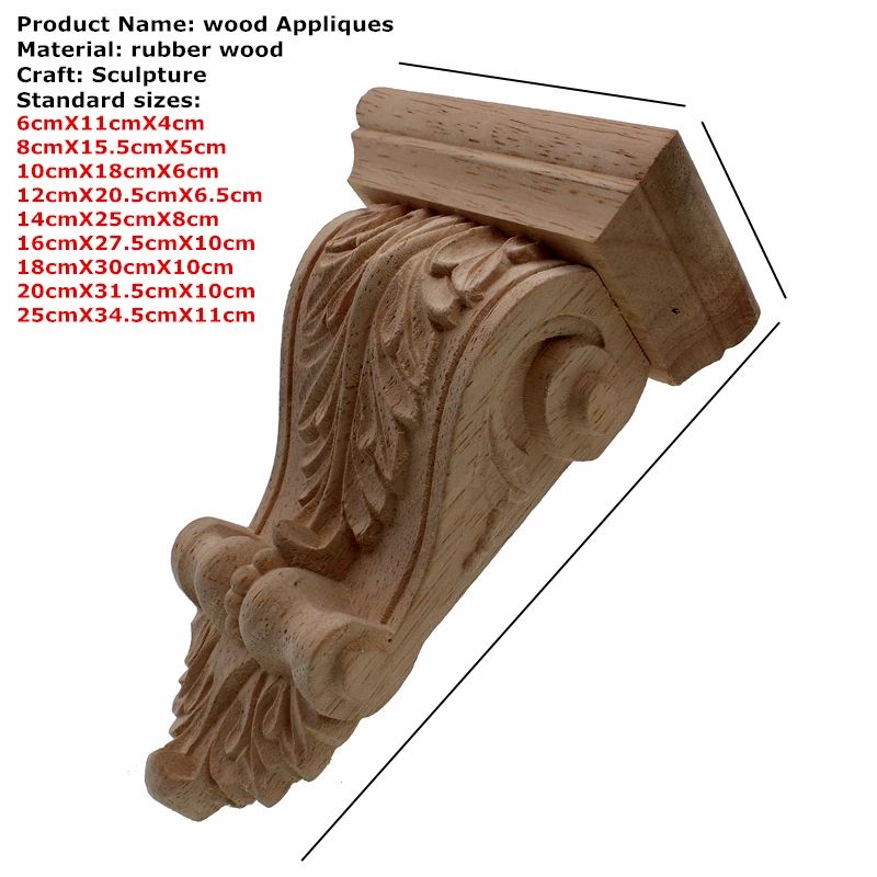 Hand-Carved Oak Wood Applique – Vintage Furniture Decor Accent