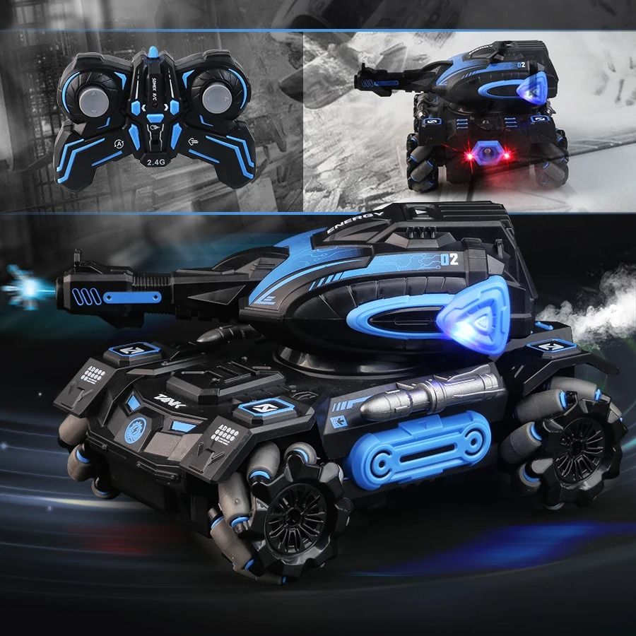 RC Spray Car Four Wheel Stunt Tank Toy with Water Mist and Watch Remote Control