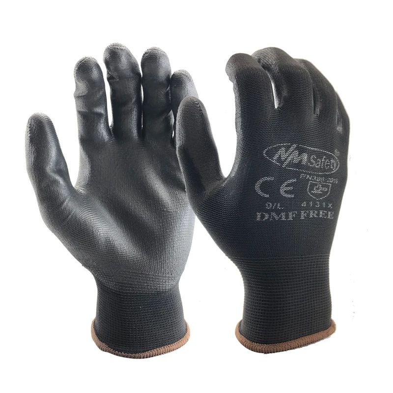 Professional PU Coated Safety Gloves, Nylon Garden & Construction Gloves for Men Women