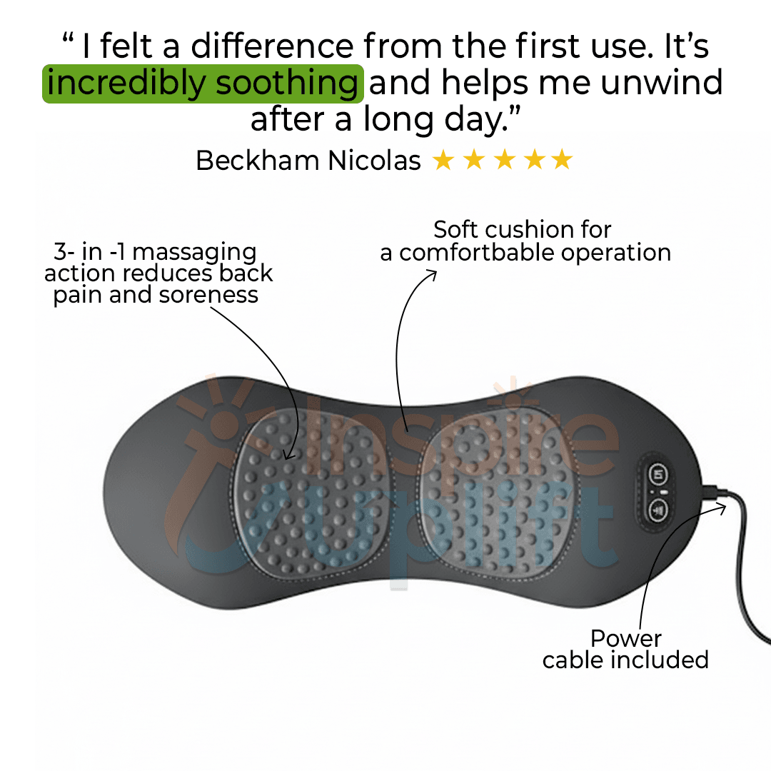 3 in 1 Lower Back Massager with Heat, Vibration and Stretch Support