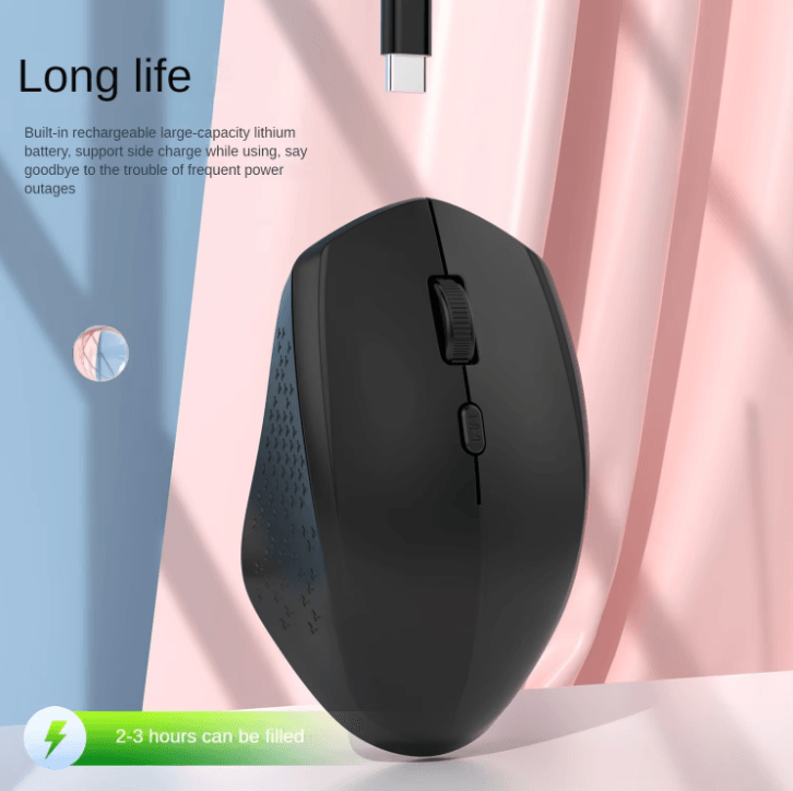 ErgoConnect Pro – 1600 DPI Ergonomic Wireless Bluetooth Mouse (Rechargeable, Dual-Mode for Laptop & MacBook)