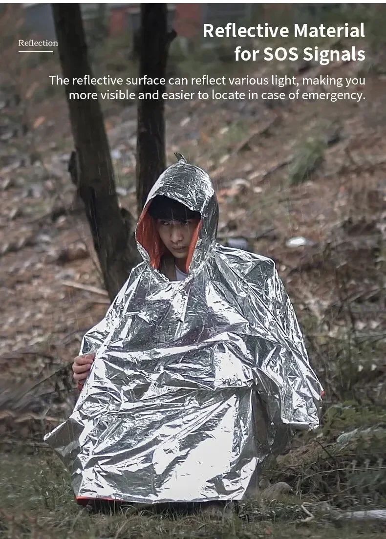 Emergency Waterproof Rain Poncho