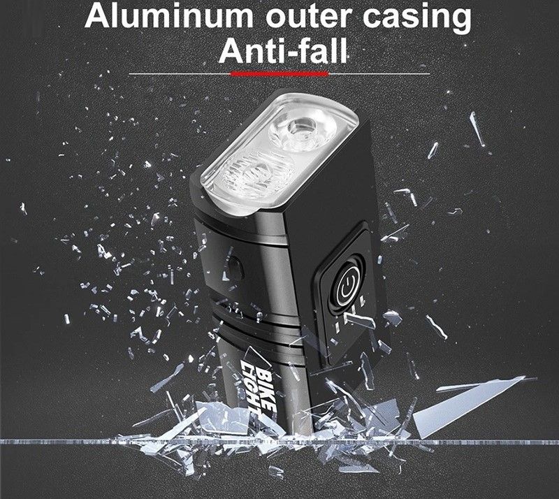 USB Rechargeable Bicycle Front Light with Adjustable LED Brightness