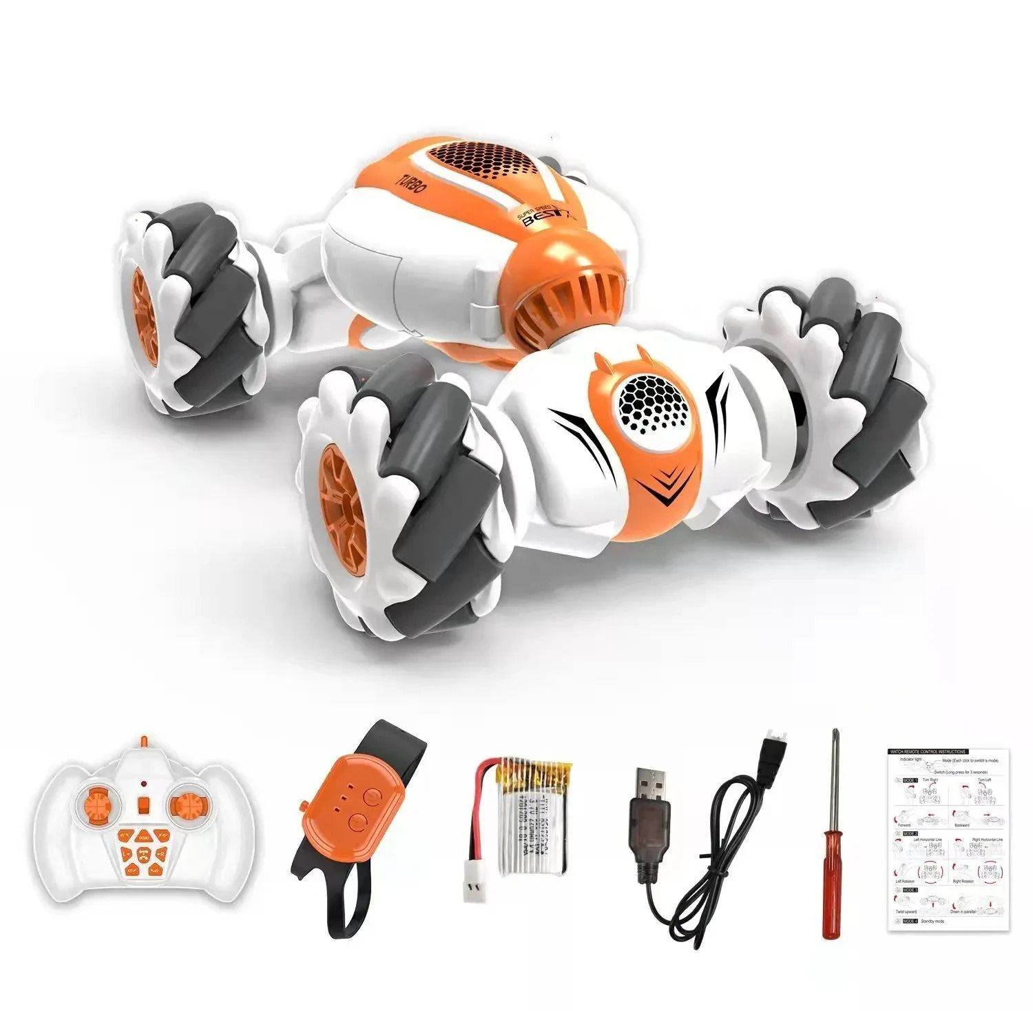 2.4G RC Stunt Car Watch Gesture Sensor 4WD Drift Toy