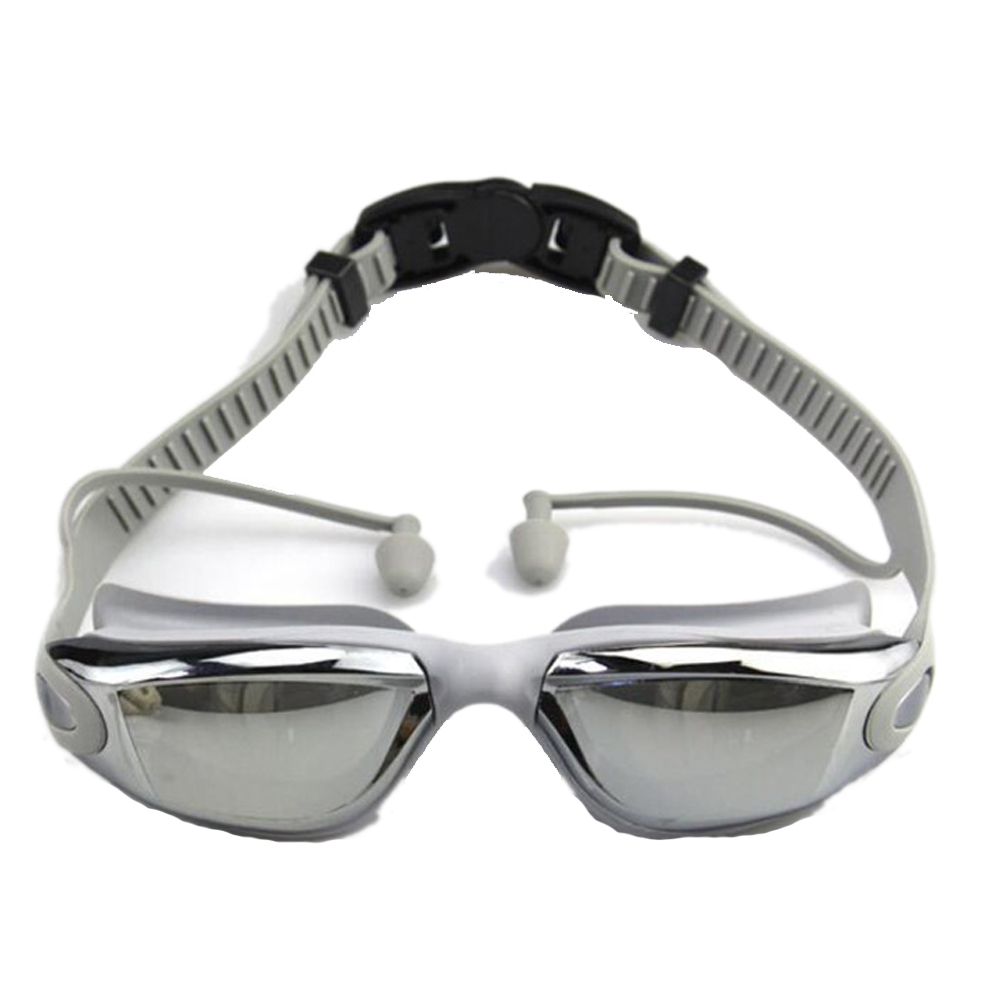 Swimming Goggles with Earplugs for Adults Anti-Fog, Waterproof Swim Glasses for Men Women Perfect for Pool