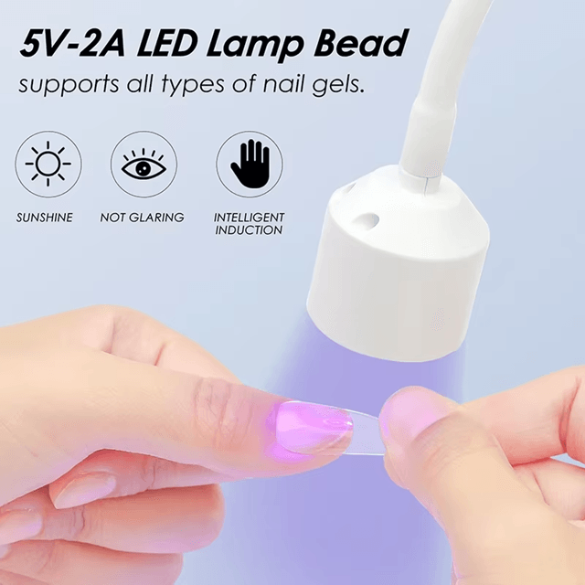 Mini UV LED Nail Lamp for Gel Polish with Foldable Design and USB Fast Drying