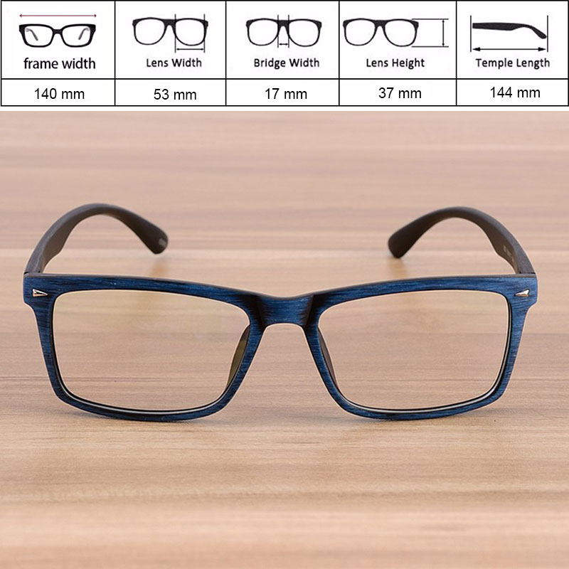 Vintage Reven Glasses Men and Women Wooden Pattern Unisex Fashion Retro Optical Spectacle Eyeglasses Frame