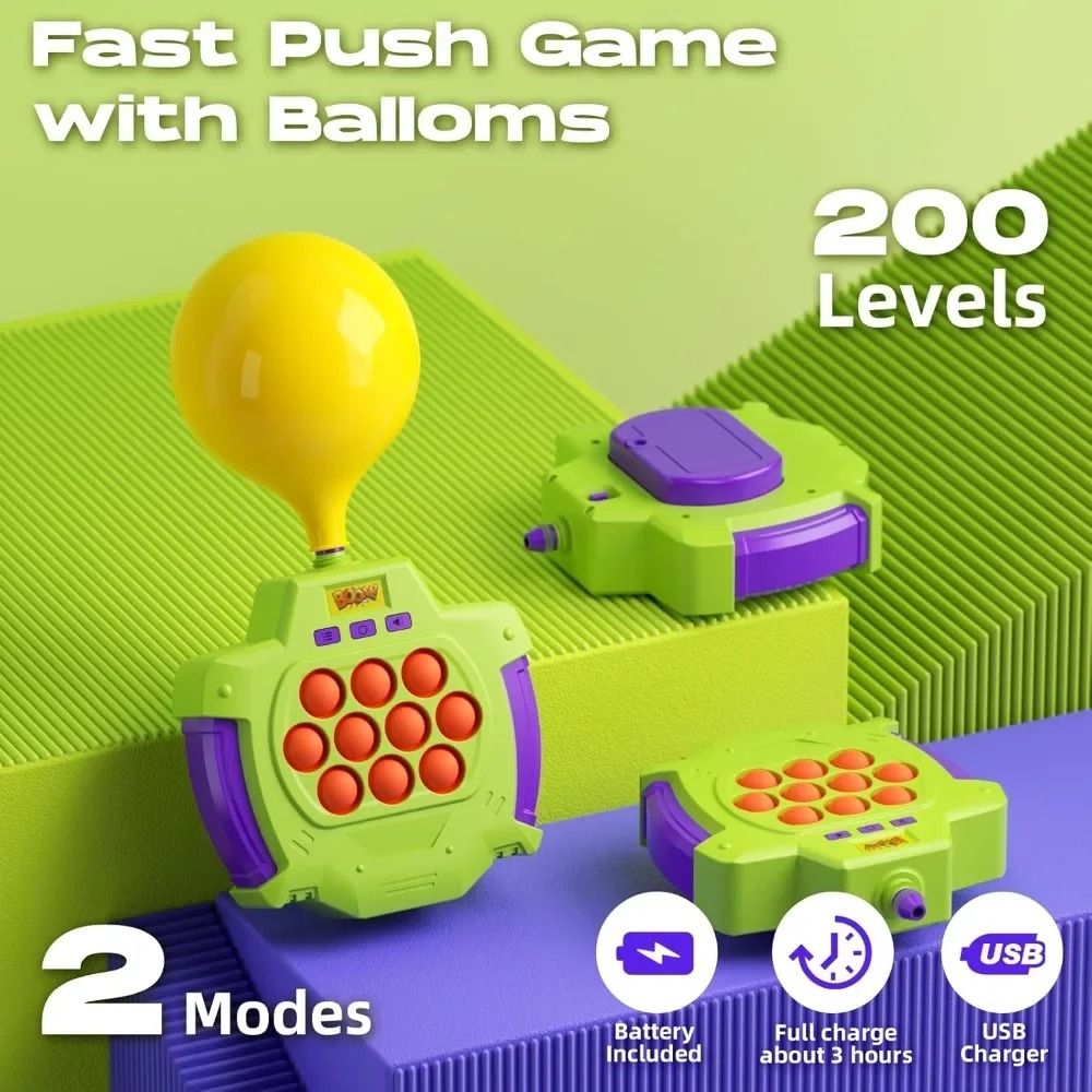 Light Up Pop It Game Quick Push Electronic Fidget Puzzle Toy