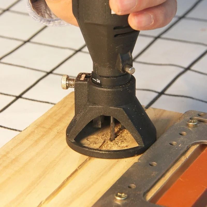 Rotary Multi Tool Cutting Guide Attachment with Router Bits Set